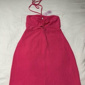 wild fable Strapless Halter Dress in Hot Pink